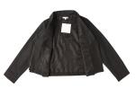 Metal Zipper 100% Polyurethane PU Biker Jacket Womens Two Pockets