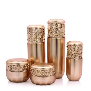 Quality Glass Electroplate Cosmetic Packaging Set 30g 50g 40ml 100ml 120ml wholesale