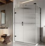 Silk Printing Frosted Glass Reeded Fluted Moru Tempered Glass Panel For Shower