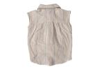 Girls Cool Cropped Striped Shirt Sleeveless 53% Linen 46% Cotton