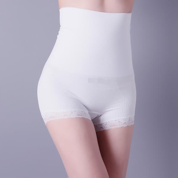 Lady body shaper, woman briefs, high waist design, plain weave, white shiaper,