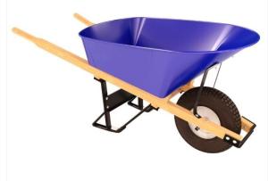 Quality 540mm Garden Cart Tools 150kg 6 Cu Ft Wheelbarrow With Steel Frame wholesale