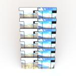 Collapsible 12Wire Pockets Floor Display Stand For Calendar