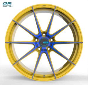 Quality 24 Inch Lightweight Forged Alloy Wheels Brushed Gold Super Light Rims wholesale