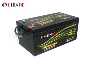 Quality Black 12 Volt Lithium Caravan Batteries , Lifepo4 Battery 12v 200ah For Solar Power wholesale