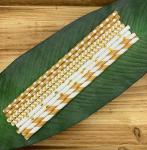 No Plastic Party Drinking Bendable Gold Striped Paper Straws