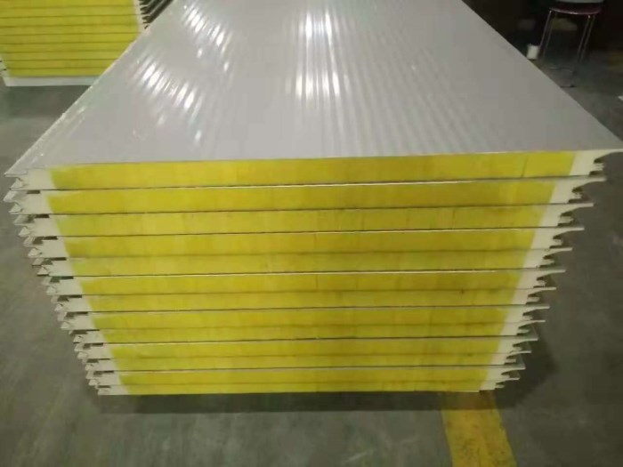 Contemporary Rock Wool Composite Roofing Panels For Cold Room Construction