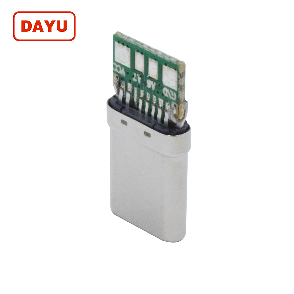 Smooth Side USB C Connector 5+7 Male Socket Soldering For Huawei Fast Cable