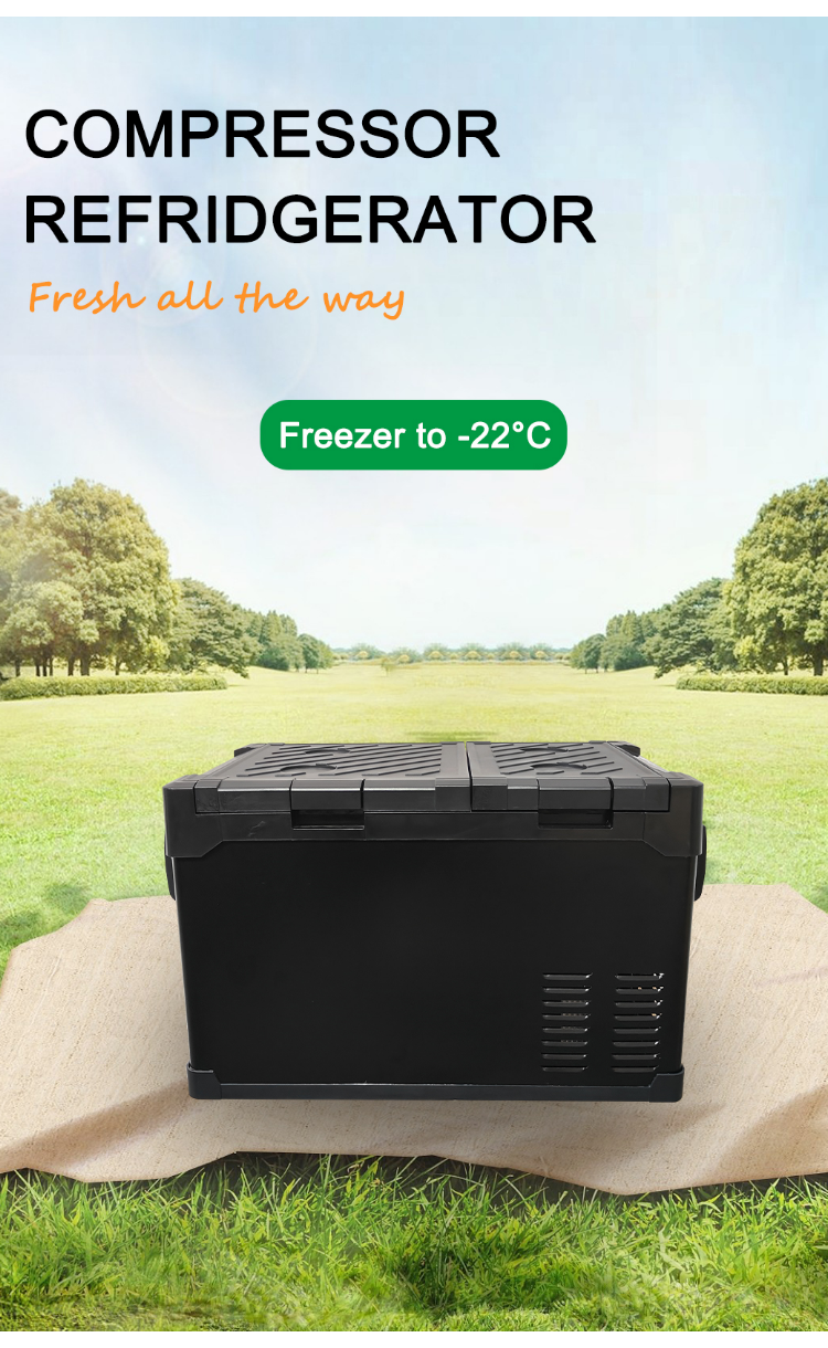Auto SUV RV Top Refrigerator 12V Mini Car Fridge with DC Compressor and Freezer
