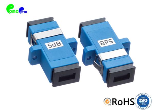 Fiber Optic Attenuator Customized 1dB / 5dB / 10dB SC Female To Female Fiber