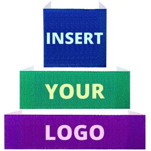 Quality Personalized Woven Apparel Brand Name Labels End Folded Main Labels For Clothing wholesale