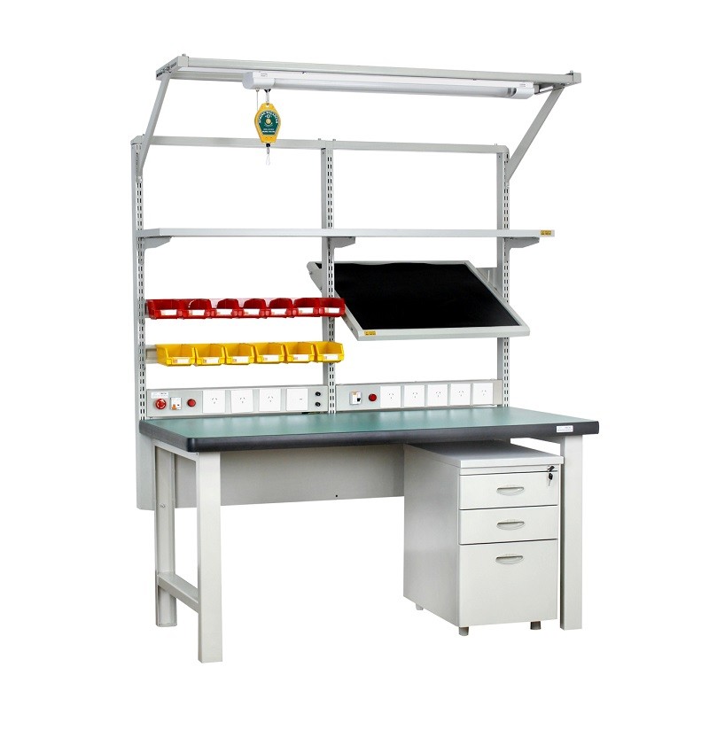 Customized Adjustable Industrial ESD Workbench For Electronics Assembly Lab Heavy Duty Work Table