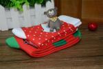 Cute cartoon christmas santa claus design supersoft cotton winter dress socks