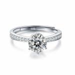 Round Moissanite Jewelry Women 1carat Moissanite Platinum Engagement Rings
