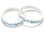 Flexible Embossed Silicone Bracelets Heat Resistance No Harmful For Skin
