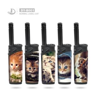 Quality Plastic Disposable Electric Candle Lighter for Kitchen BBQ Cute Cat 12*2.67*1.41 CM wholesale