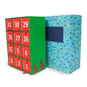 Quality Candy Rectangular Cardboard Christmas Advent Calendar Gift Box Beauty Packaging wholesale