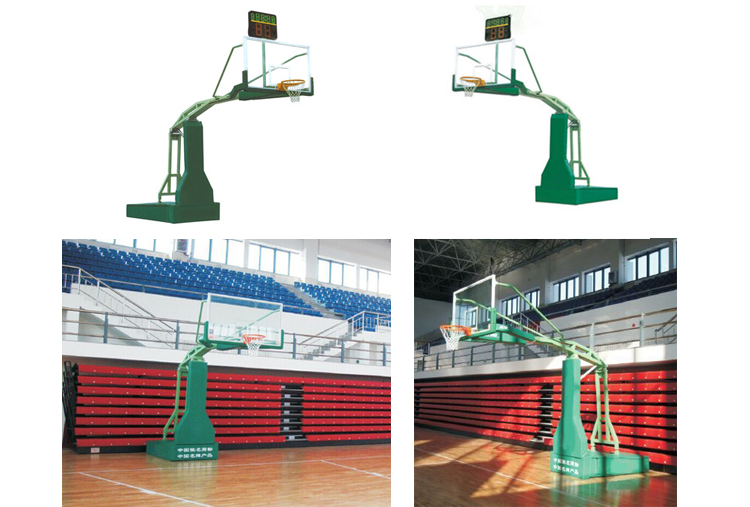 Professional Foldable Basketball Hoop Hydraulic Adjustable Portable System