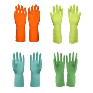 Quality Cotton Spray Flocklined Dishwashing M45g Household Cleaning Gloves wholesale
