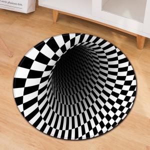 Quality 3D Geometric Pattern Round Chair Mat Living Room Sofa Floor Carpet wholesale
