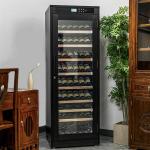 Intelligent Temperature-Controlled Multi-Tiered Black Wood Wine Cooler