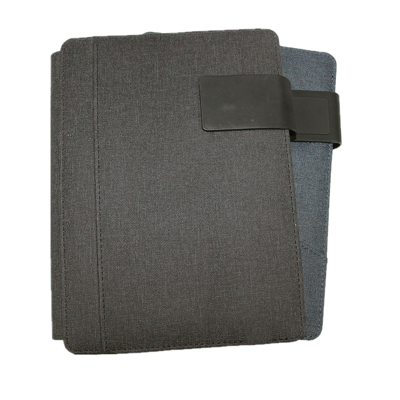 Custom Logo Ultraportable Wireless Charger Notebook , Foldable Power Bank Padfolio