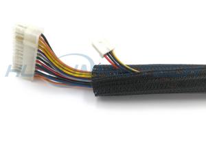 Quality Open Type Split Braided Cable Protection Sleeve , High Temperature Wire Sleeve wholesale