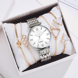 Quality OEM 31MM Ladies Watch Gift Set 3BAR Jewelry Diamond Dial Watch Set Japan Movt wholesale