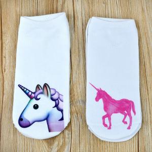 Quality Custom logo, desig Cute Emoji 3D Digital Printed Ankle sock wholesale