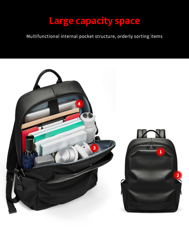 MingLu Wholesale Fashion Lightweight back pack College Commute mochila de hombre school bags men travel laptop backpack