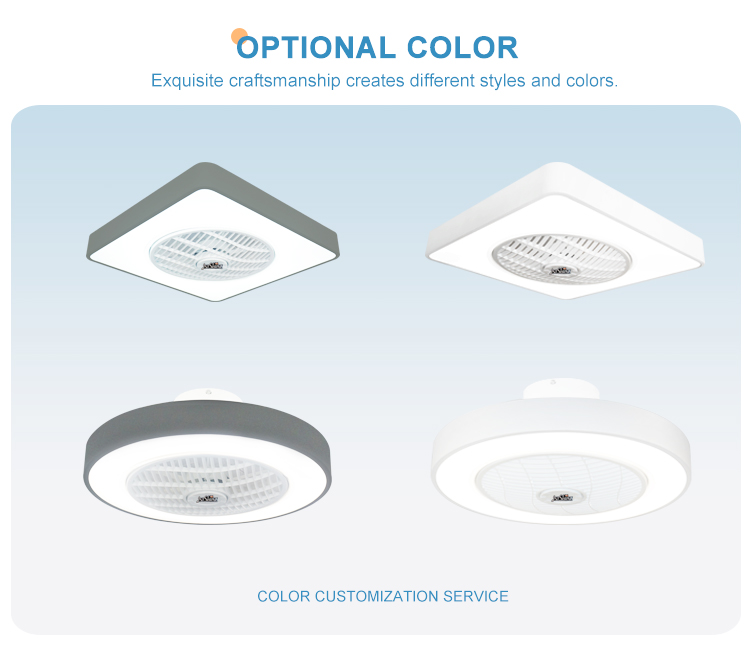 1stshine Bedroom Ceiling Fan Safe ABS Blades and Hidden Blades for Easy Installation