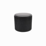 Striped Edge Black Plastic Screw Covers 18MM Inner Diameter