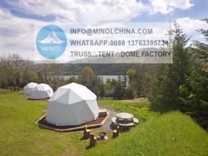 Quality Hot Galvanized Geodesic Dome Camping Tents 0.5kn/Sqm Windloads wholesale