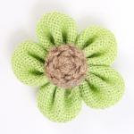 8cm Burlap Ribbon Flowers Diy Orange Black Jute Rope Flower