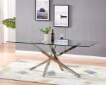 Modern Elegantly Tempered Glass Square 50KGS 76cm Stylish Dining Table
