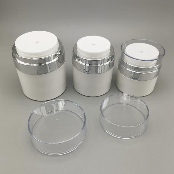15g 30g 50g Refillable Acrylic Airless Pump Cream Jar With Double Wall For