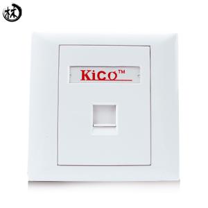 Quality Kico cat6 cat5 cat7 RJ11 RJ45 single port pvc faceplate Type 86*86 Networking Faceplate wholesale