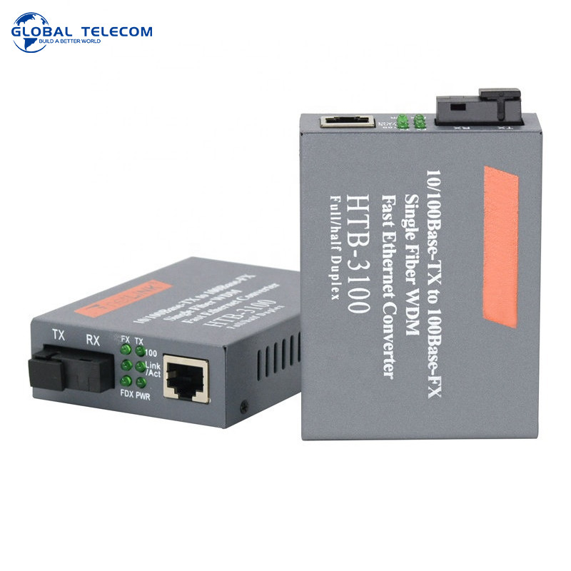 Ftth Fiber Media Converter Htb 3100 GS 03 SFP 10 100 1000M 10 Gigabit