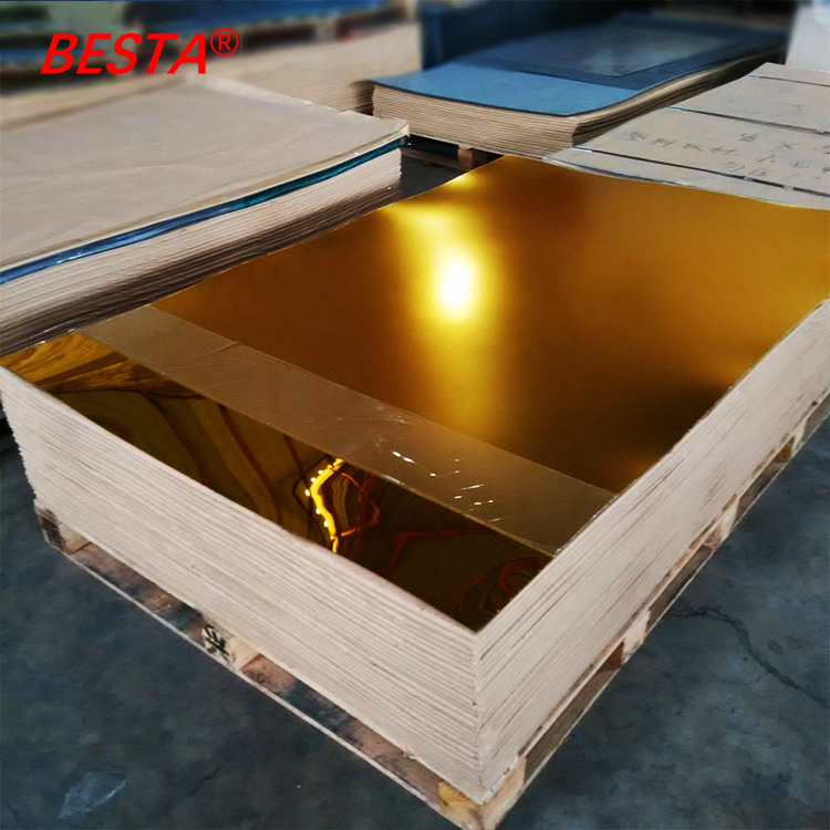 Laser Cut Engraved Gold Mirror Acrylic Sheets 4x8 Feet 2mm High Durability