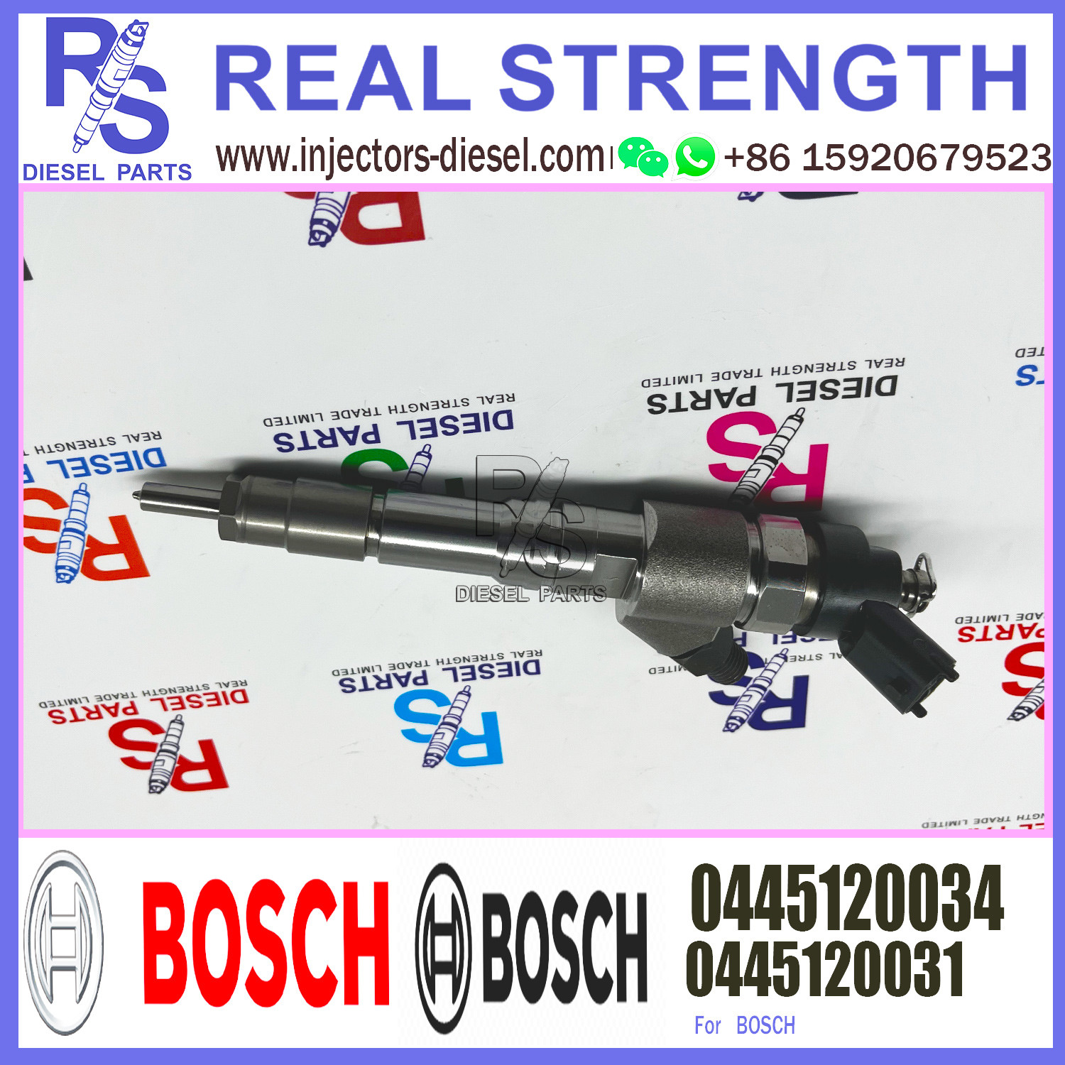 Diesel fuel Injector assembly common rail injector 0445120034 for diesel engine