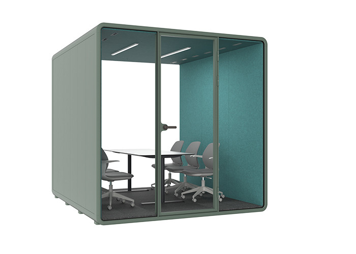 Movable large meeting pods privacy soundproof booth with PET acoustic felt fast installation
