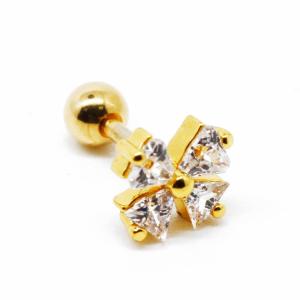 Quality 16G 8mm Ear Piercing Jewellery Gold Color 316 Stainless Steel wholesale