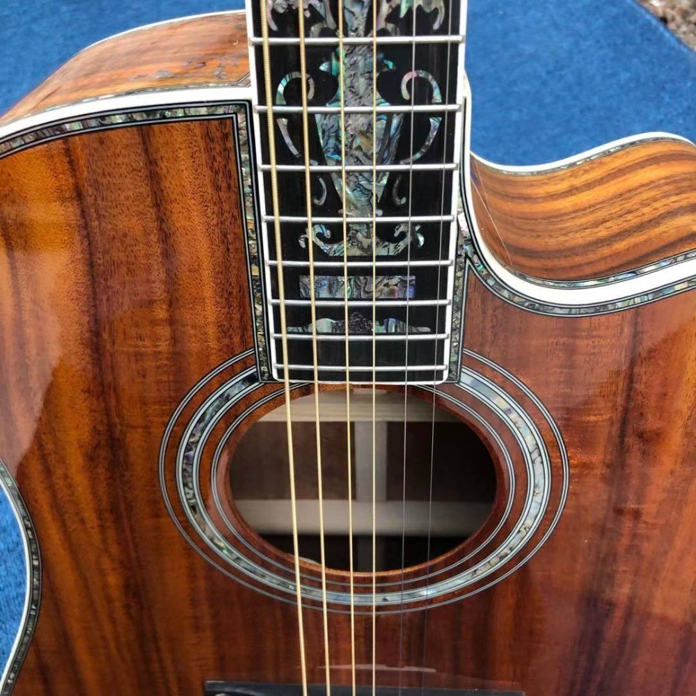 Real Abalone Inlay 41 Inch KOA Wood D45KC Classic Acoustic Guitar With Fishman 301 EQ