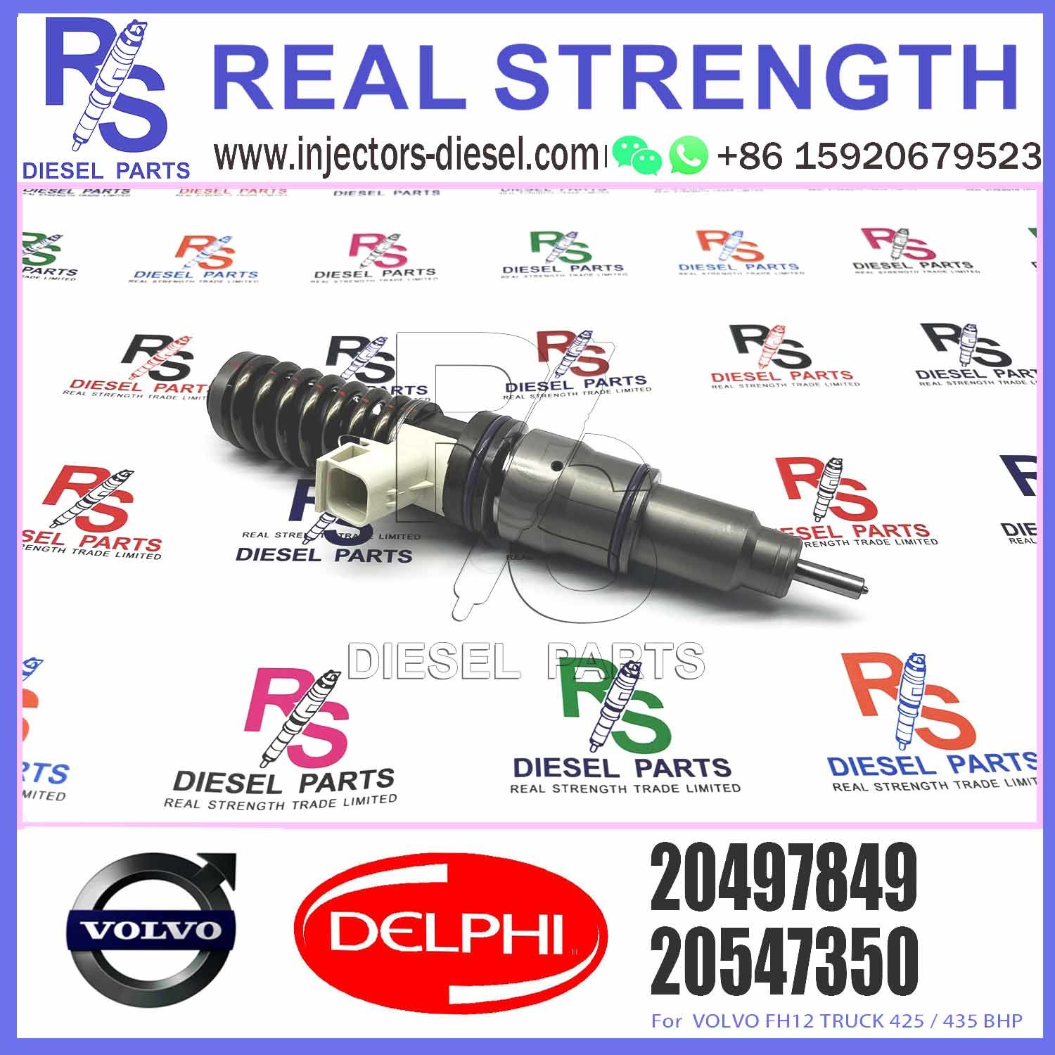 High Quality 4PINS diesel fuel injector 20497849 for V-O-L-V FH12 TRUCK 425 / 435 BHP
