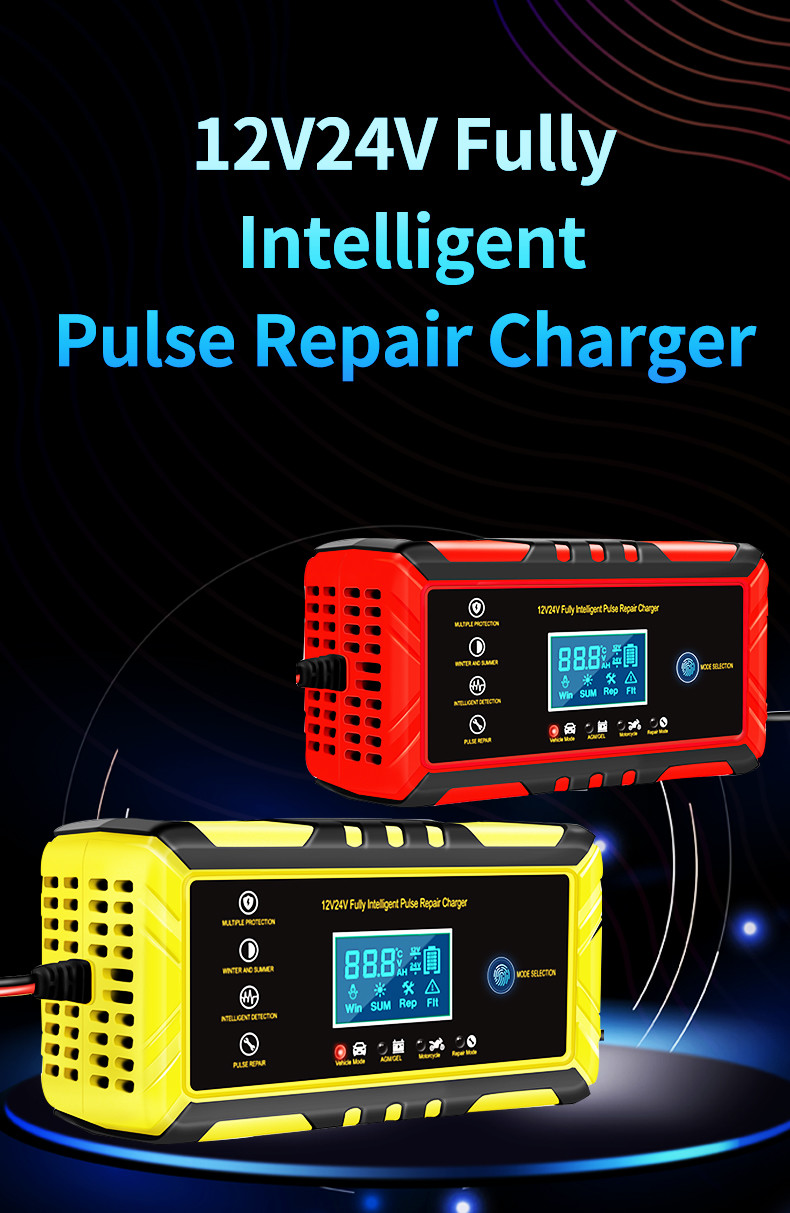 Microprocessor Control 24V 8A Diesel Car Truck Battery Charger