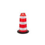 Highly Visible 36inch Orange Plastic Traffic Safety Barrel With Rubber Base