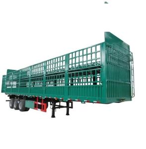 Quality Steel 3 Axle Stake Animal Livestock Transport Cargo Fence Truck Trailers 60-80 Tons wholesale