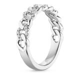 Micron Pave CZ 18K Gold Plated Stacking Chain Link 925 Sterling Silver Women's