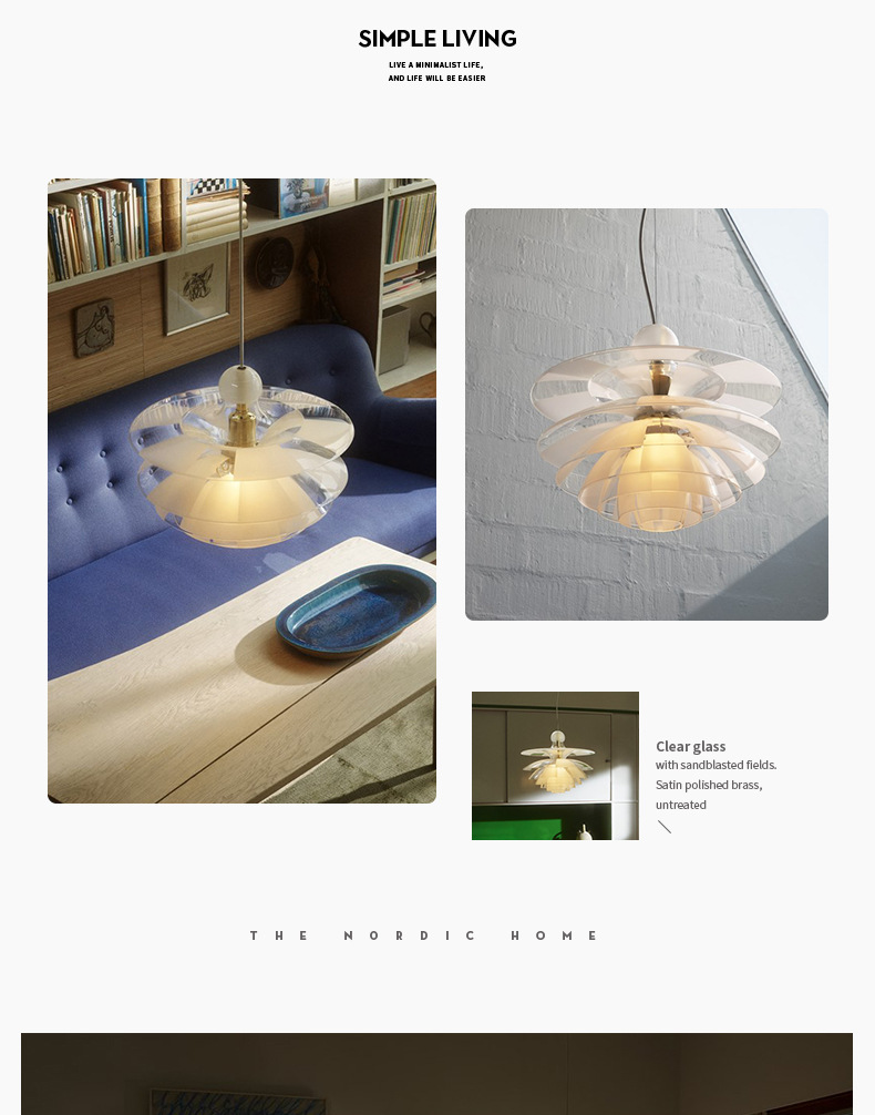 Denmark Designer Glass Pine Cones Pendant Light Modern Acrylic Hanging Lamps(WH-GP-179)