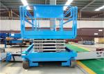 AWP Hydraulic Lift Table , Aerial Work Platform Anti Slipping Four Wheels
